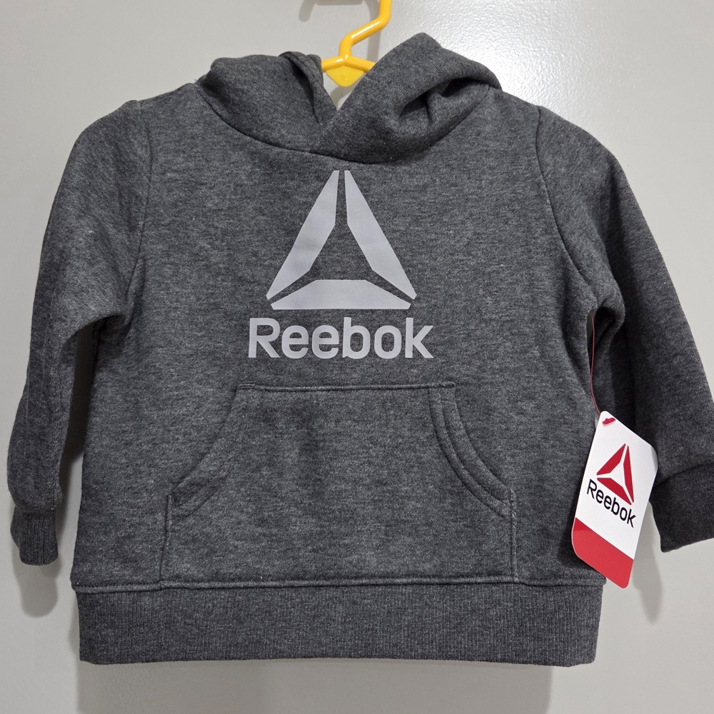 NWT Reebok Charcoal Kids Hoodie - Size 12 Months